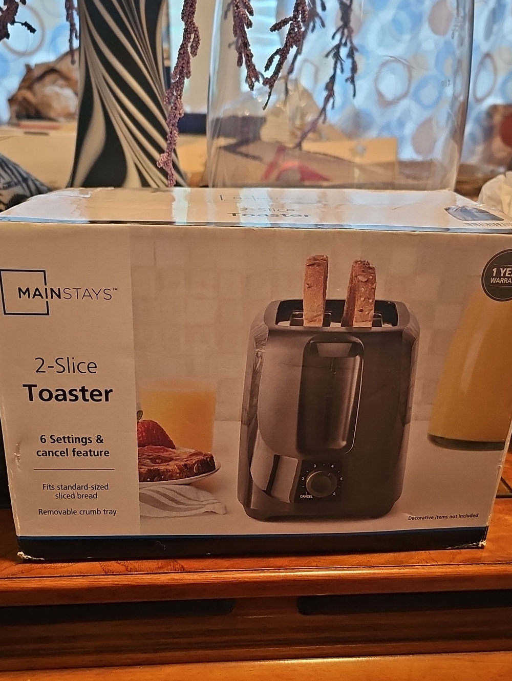 Mainstays Black 2-Slice Toaster